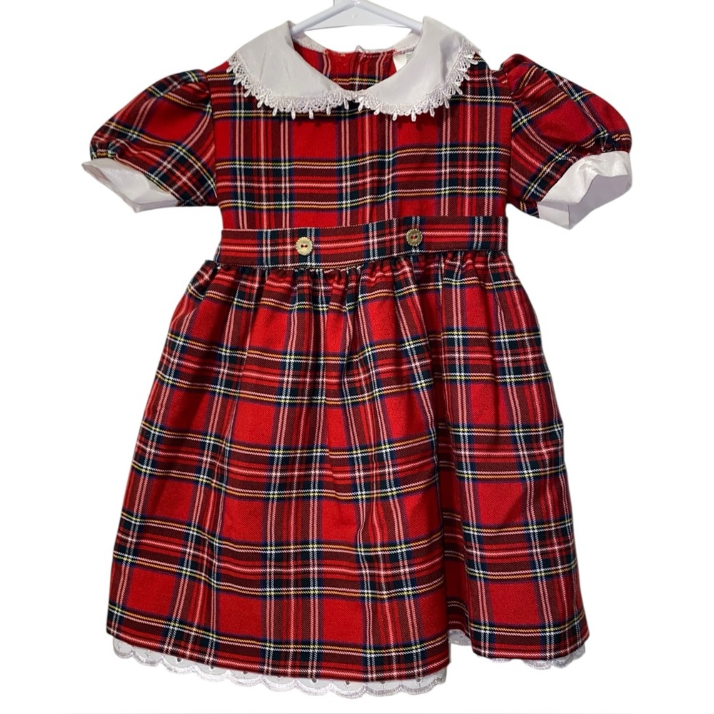 GLEN APPIN of Scotland ☆ Girls Vintage Highland Plaid Dress ☆ 12-18 Months